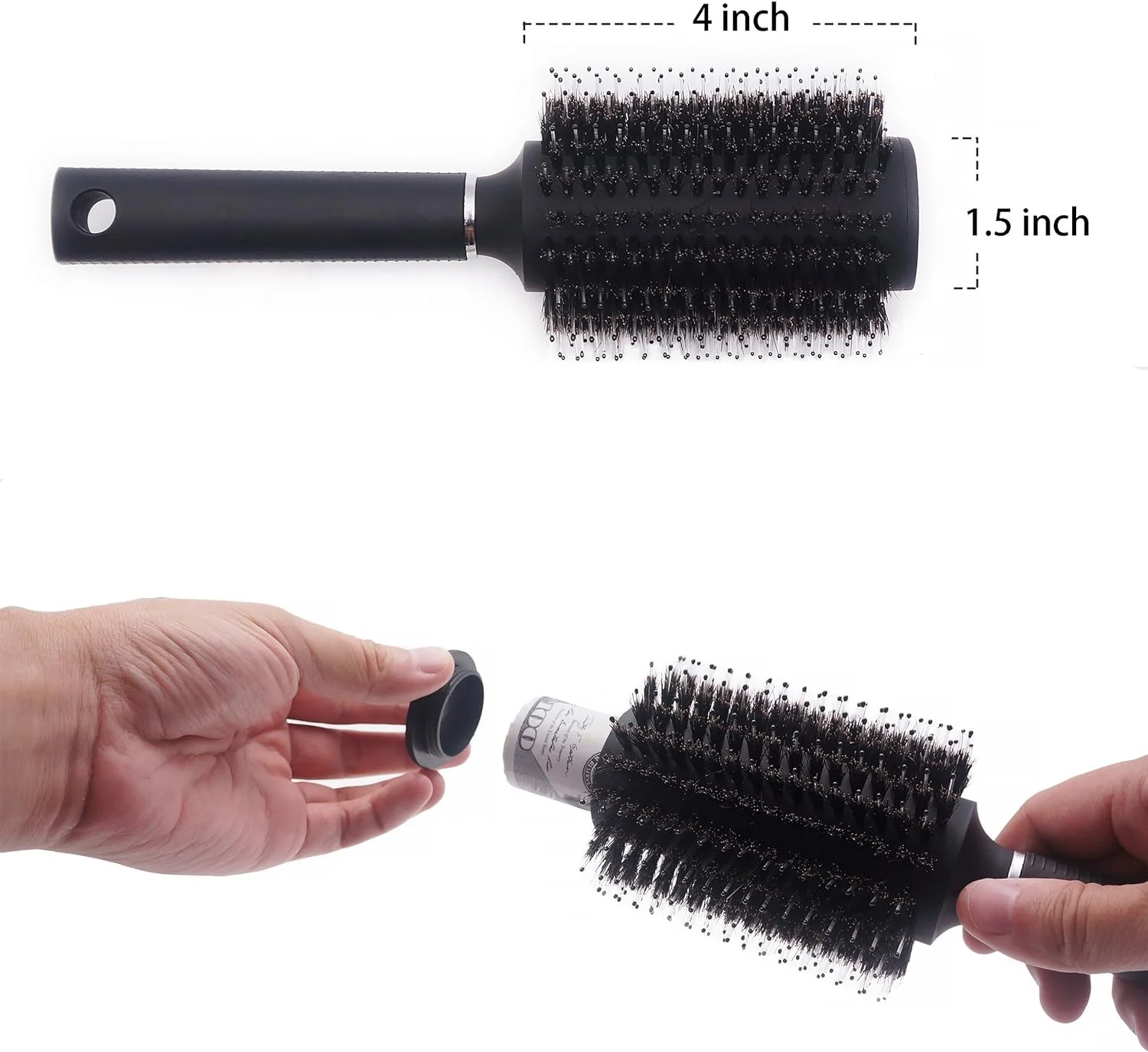 Charmonic Hair Brush Comb Diversion Stash Safe , Stash Can, Functions as an Authentic Brush, Perfect for Travel or At Home ( 1 Pack )