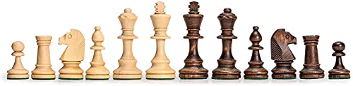 Wegiel Handmade Jowisz Professional Tournament Chess Set - Wooden 16 Inch Folding Board With Felt Base &a; Hand Carved Chess Piece