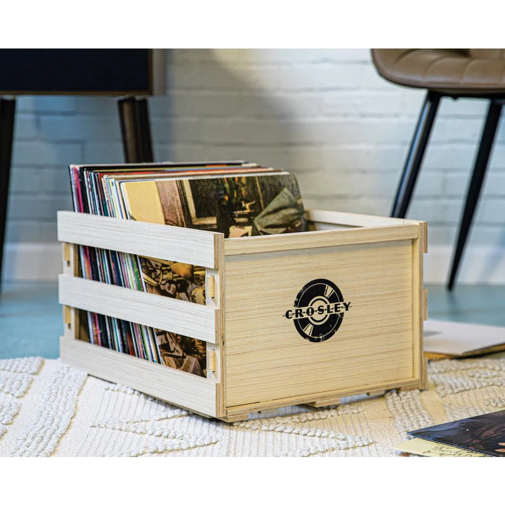 Crosley Furniture Record Storage Crate In Natural