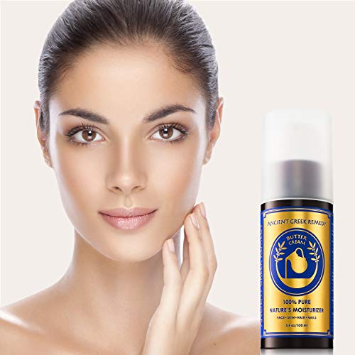 Ancient Greek Remedy Organic Facial and Body butter Cream. Made of Almond, Olive, Castor, Vitamin E, Lavender oil. Anti Aging lotion for Face, Skin,