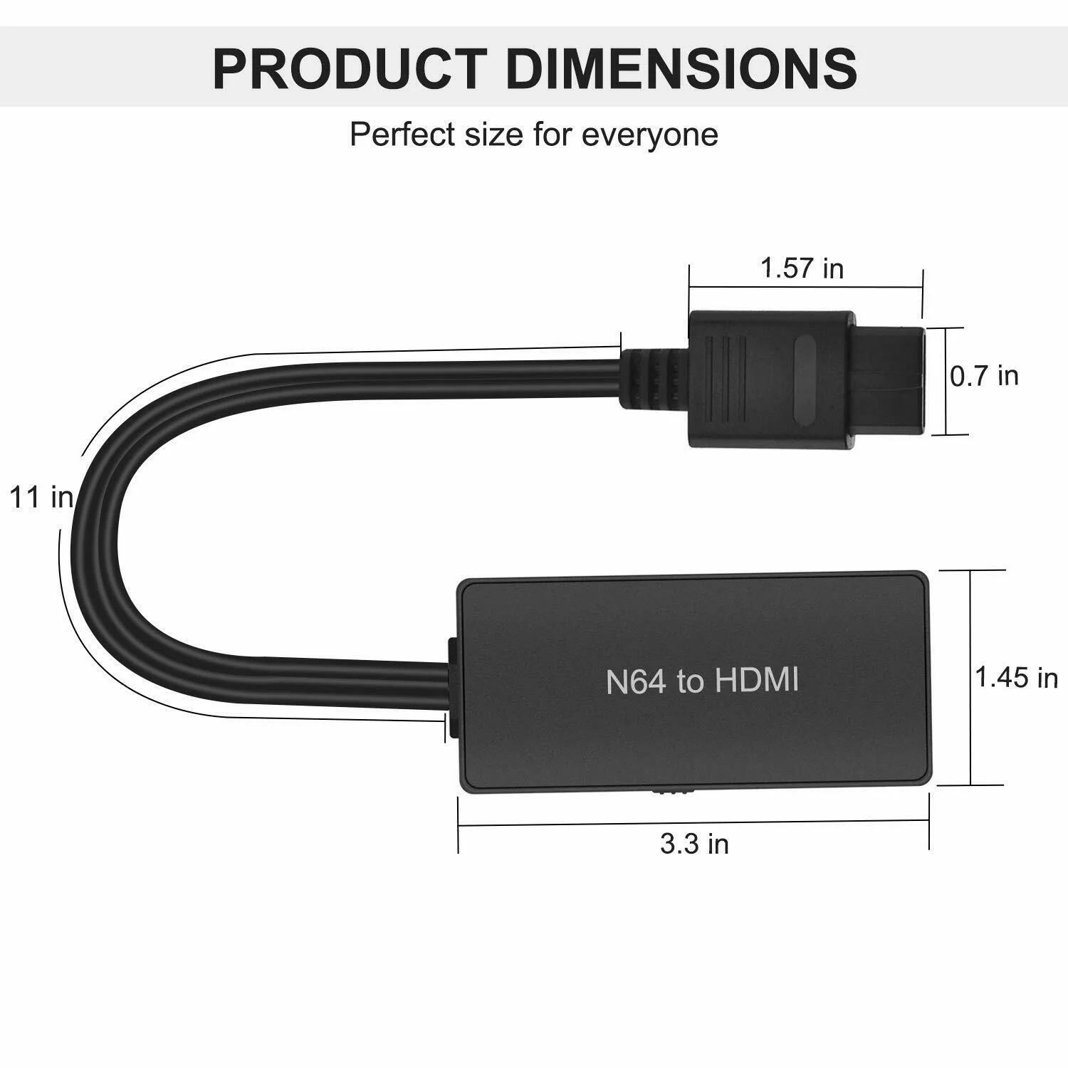 GCP Products N64 To Hdmi Converter Adapter Hd Link Cable For Nintendo Gamecube Super Nes Snes