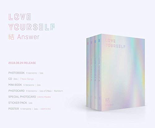 Bangtan Boys BTS - [Love Yourself ? ‘Answer’] 4th Album L VER 2CD+116p PhotoBook+20p Mini Book+1p PhotoCard+1p Sticker+Pre-Order K-POP Sealed