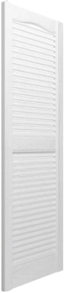 Plastic Development Group, LLC Plastic Development Group LSWHT1463 14 x 63 Inch Decorative Exterior Vinyl Plastic Faux Louvered Window Shutters with Installat