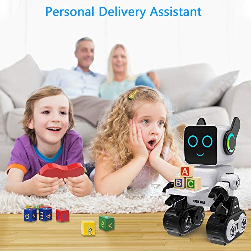 hbuds Robots For Kids, Remote Control Robot Toy Intelligent Interactive Robot Led Light Speaks Dance Moves Built-In Coin Bank Programm