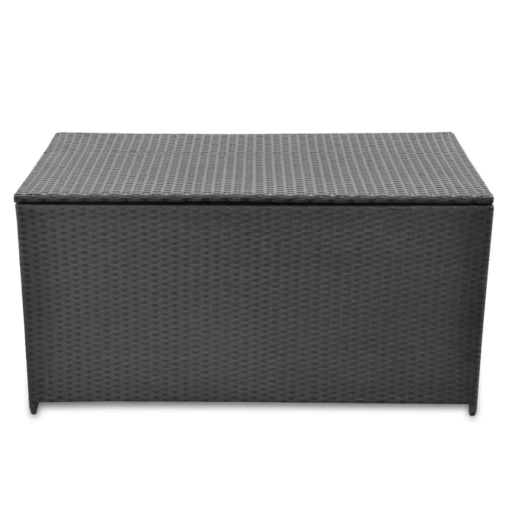 vidaXL Garden Storage Box Black 47.2