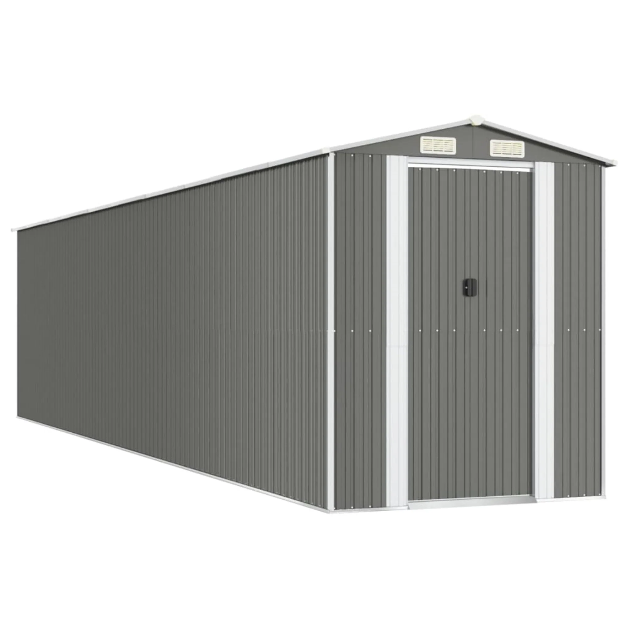 vidaXL Garden Shed Light Gray 75.6