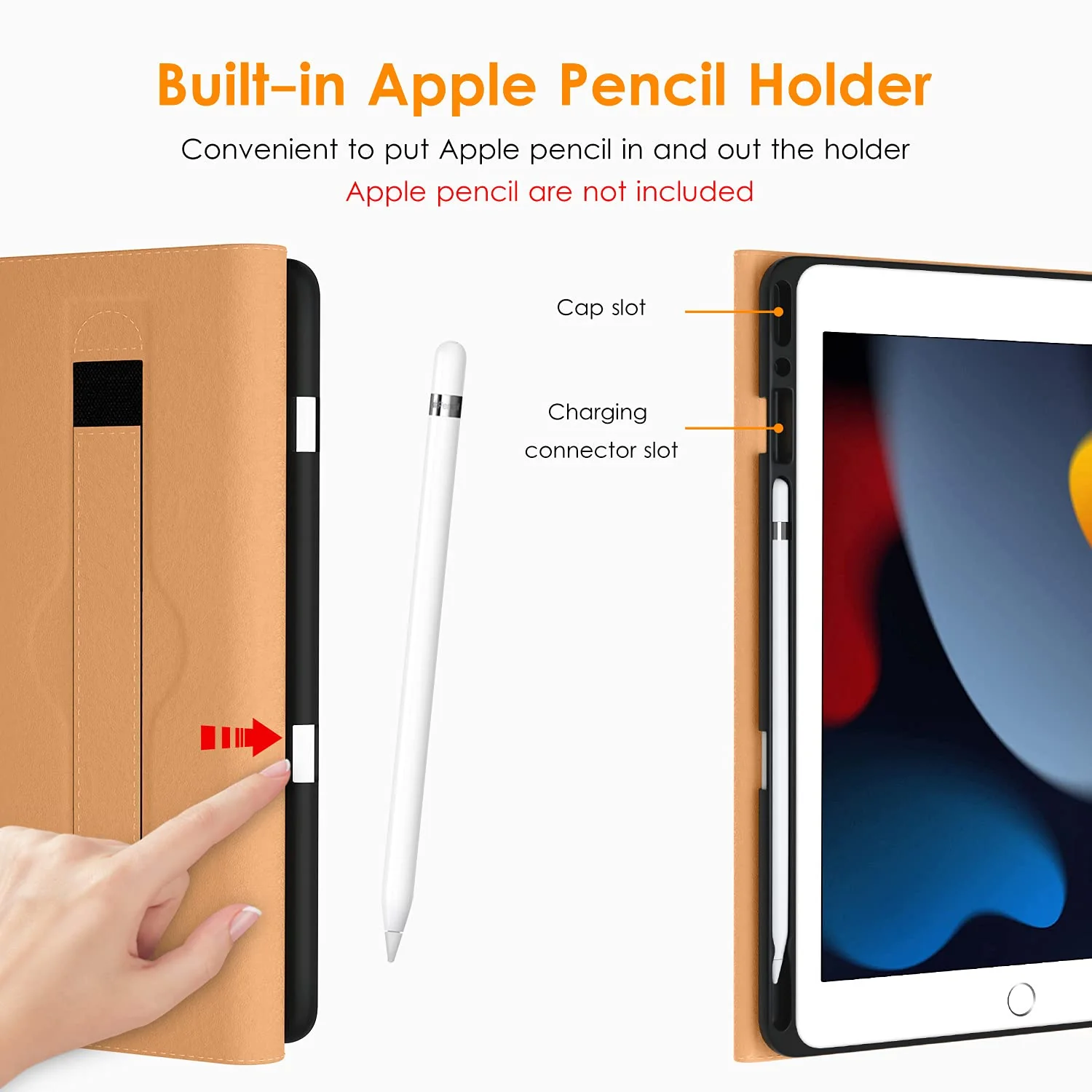 Zell Electronics Zell For Ipad 9Th/8Th/7Th Generation 10.2 Inch Case 2021/2020/2019, Premium Leather Business Folio Stand Cover With Apple Pen…