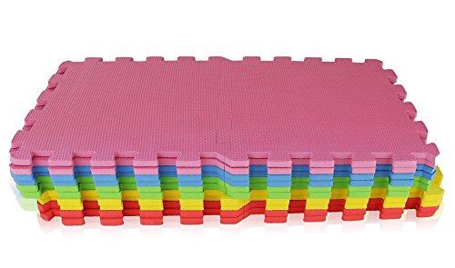 Angels 20 XLarge Foam Mats Toy ideal Gift, Colorful Tiles Multi Use, Create &a; Build A Safe PLay Area Interlocking Puzzle eva Non