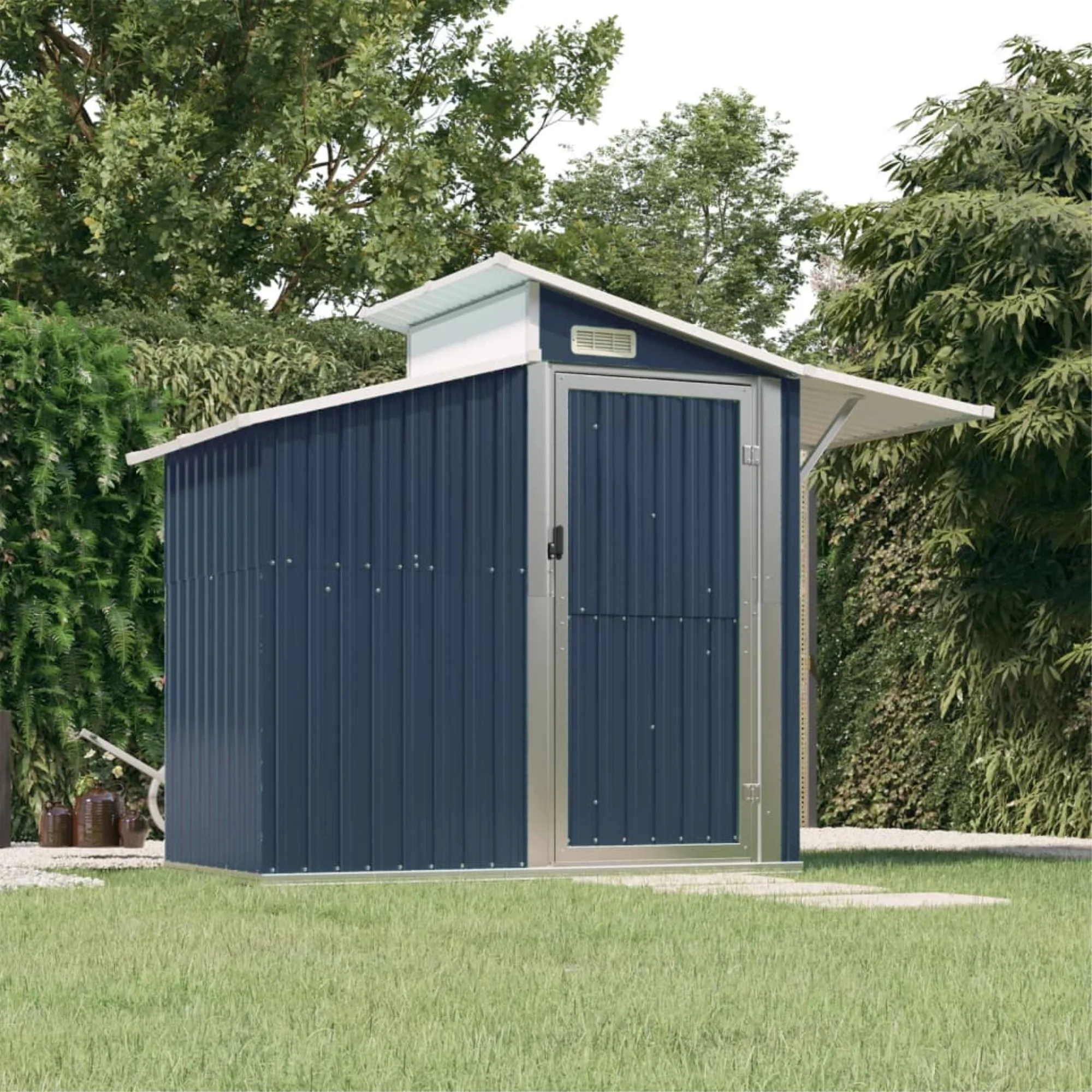 vidaXL Garden Shed Anthracite 106.3