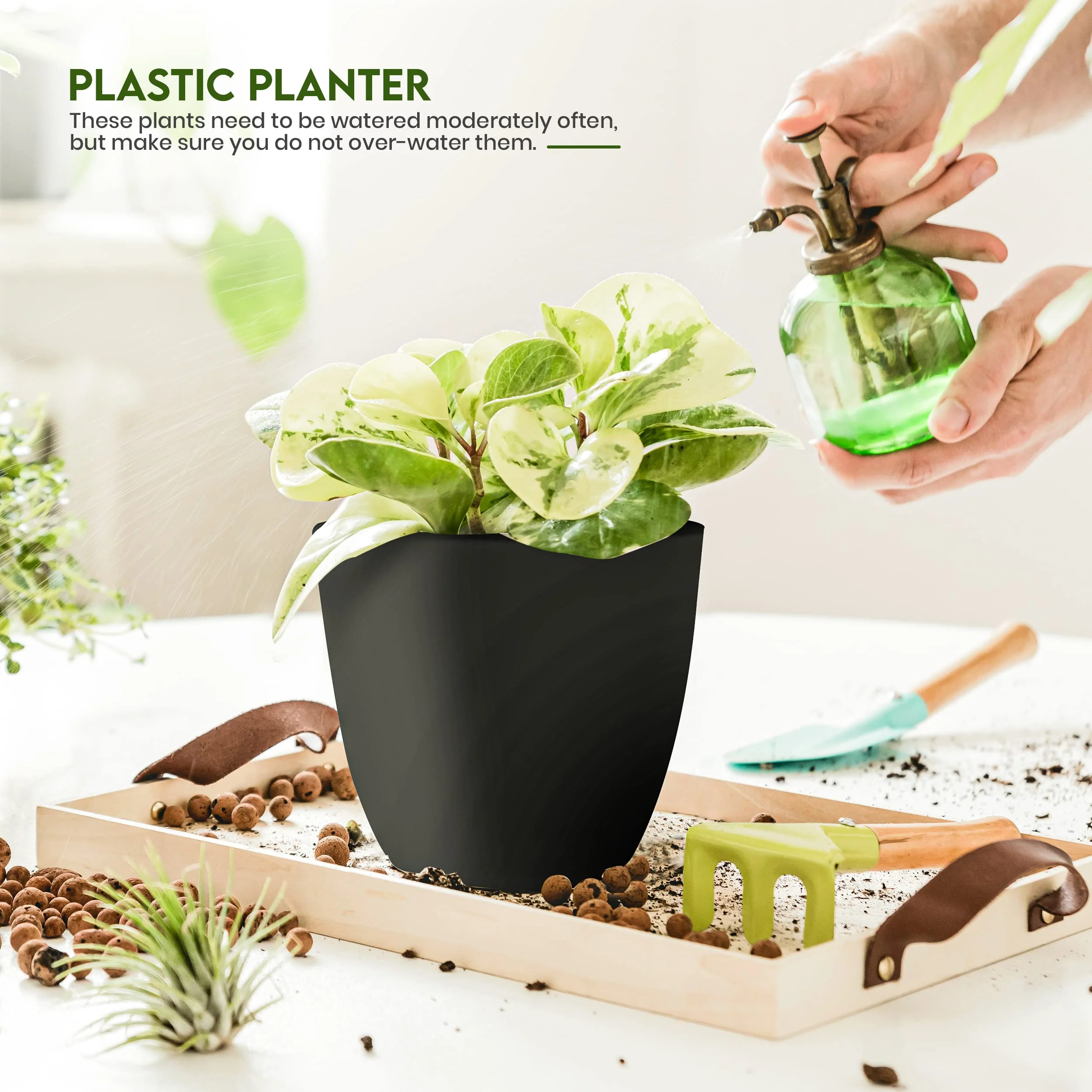 Utopia Home - Plant Pots Indoor with Drainage - 76665348 Inches Home Decor Flower Pots for Indoor Planter - Pack of 10 Plastic P
