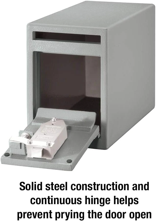 SentrySafe Depository Safe with Dual Key Lock, Steel Drop Slot Safe for Offices and Businesses, Securely Store Cash, Deposits and Valuable
