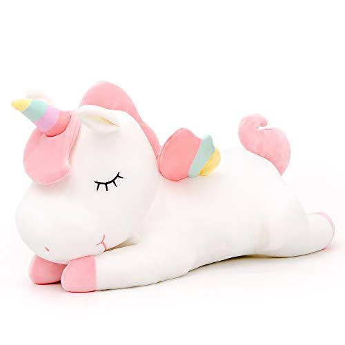 lazada unicorn stuffed animal plush toys girls gifts with rainbow wings white 12 inches