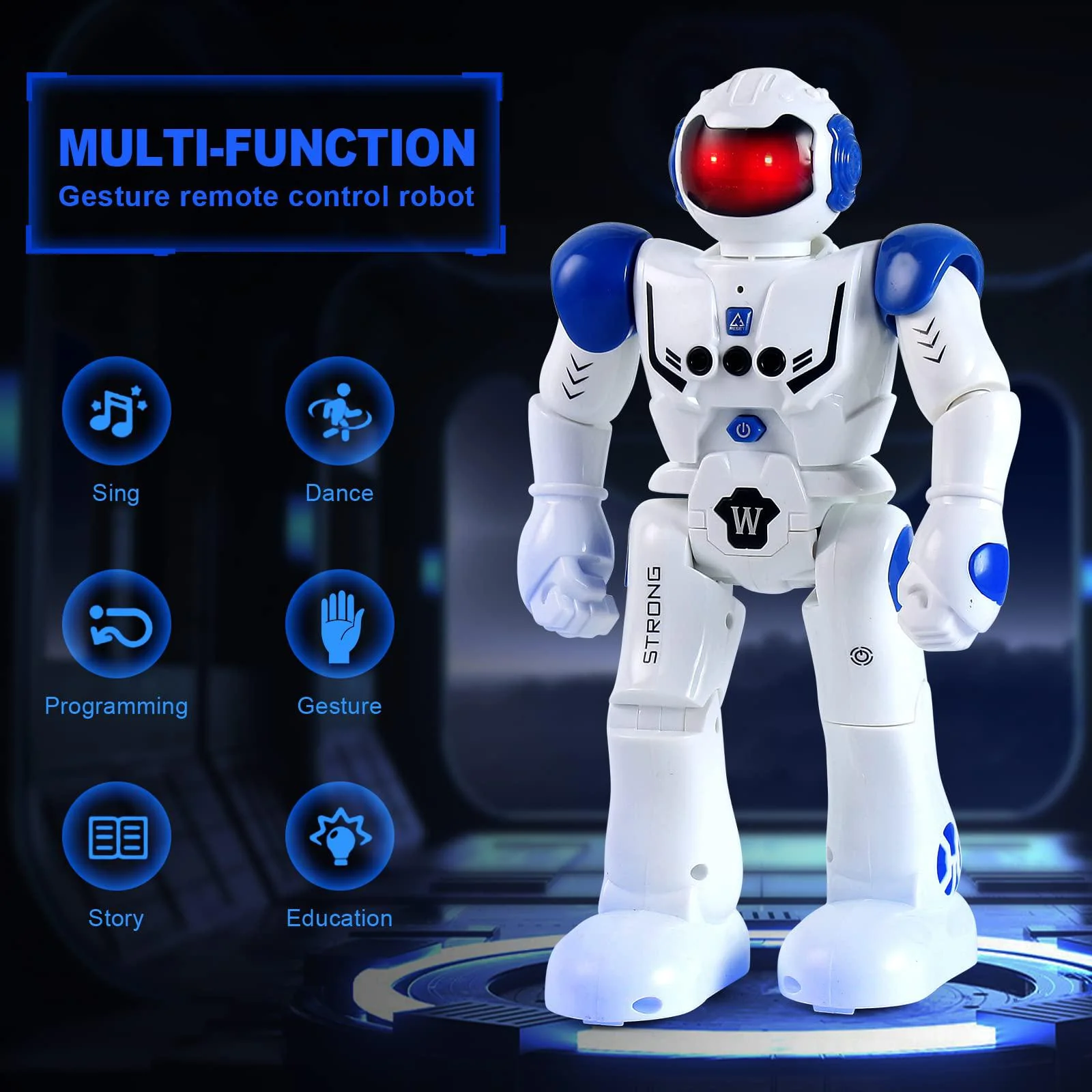HONGTUO robot toys for kids, gesture sensing programmable remote controlsmart robot toys, singing and dancing robot toys, usb chargin