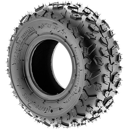 SunF A014 XC-Sport ATV &a; Go Kart 145/70-6 (14x6-6) Knobby Tires, 6 PR, Tubeless (Pair of 2)