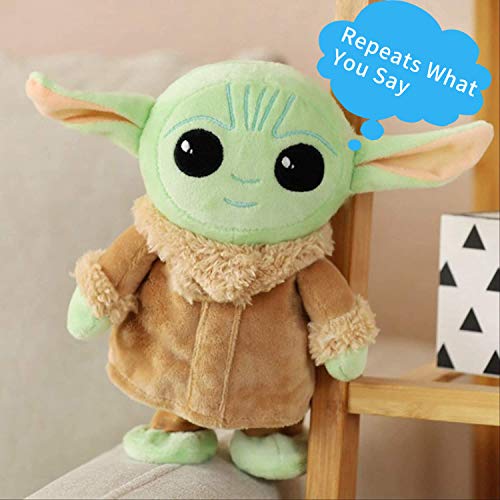 PAZATAO Talking Baby Yoda 7.8 Inch,Walking Baby and Toy Repeats What You Say Plush Animal Toy Electronic Toy for Boys,Girls,Stuf