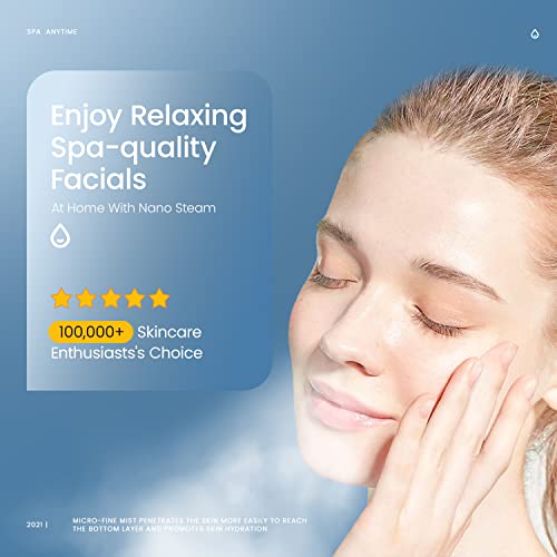 colorfarm Facial Steamer Nano Ionic Hot Mist Face Steamer Home Sauna SPA Face Humidifier Atomizer for Women Men Moisturizing Unclogs Pores