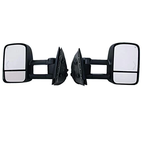 MOTOOS Towing Mirrors Replacement for 2007-2013 Chevy/GMC Silverado/Sierra Power Heated Telescoping Tow Mirrors with LED Signal