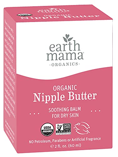 Earth Mama Organic Nipple Butter Breastfeeding Cream by Earth Mama | Lanolin-free, Safe for Nursing &a; Dry Skin, Non-GMO Project Verified, 2