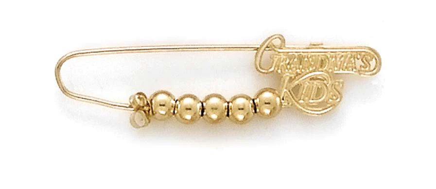 Jewelryweb 14k Grandmas Kids 5 Separators Pin