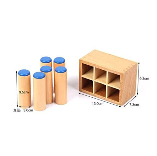 New Sky Enterprises New Montessori Sensorial Auditory Material - Sound Cylinders Sound Boxes Kids Educational Toys for Todder