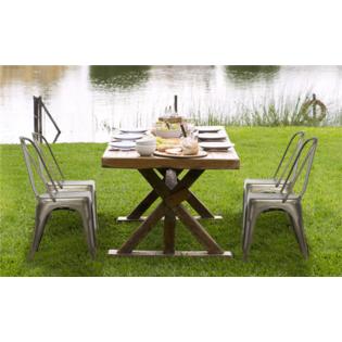 Yaheetech Iron Metal Dining Chairs Stackable Side Chairs with Back Indoor-Outdoor Classic/Chic/Industrial/Vintage Bistro Café Trattoria