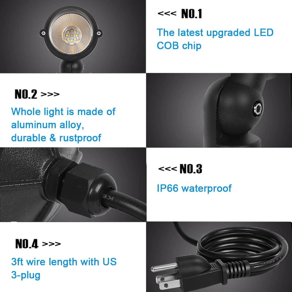 VOCOCIDOL Halloween Spotlight Outdoor 12W RGB LED Spot Lights Outdoor Indoor for House Flag Yard Tree Garden D&a;#195;&a;#169;cor, Le