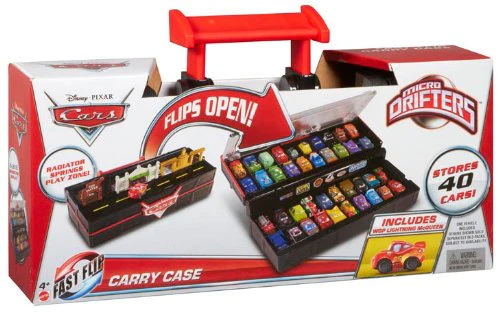 Disney Cars Toys DisneyPixar cars Micro Drifters Fast-Flip carry case