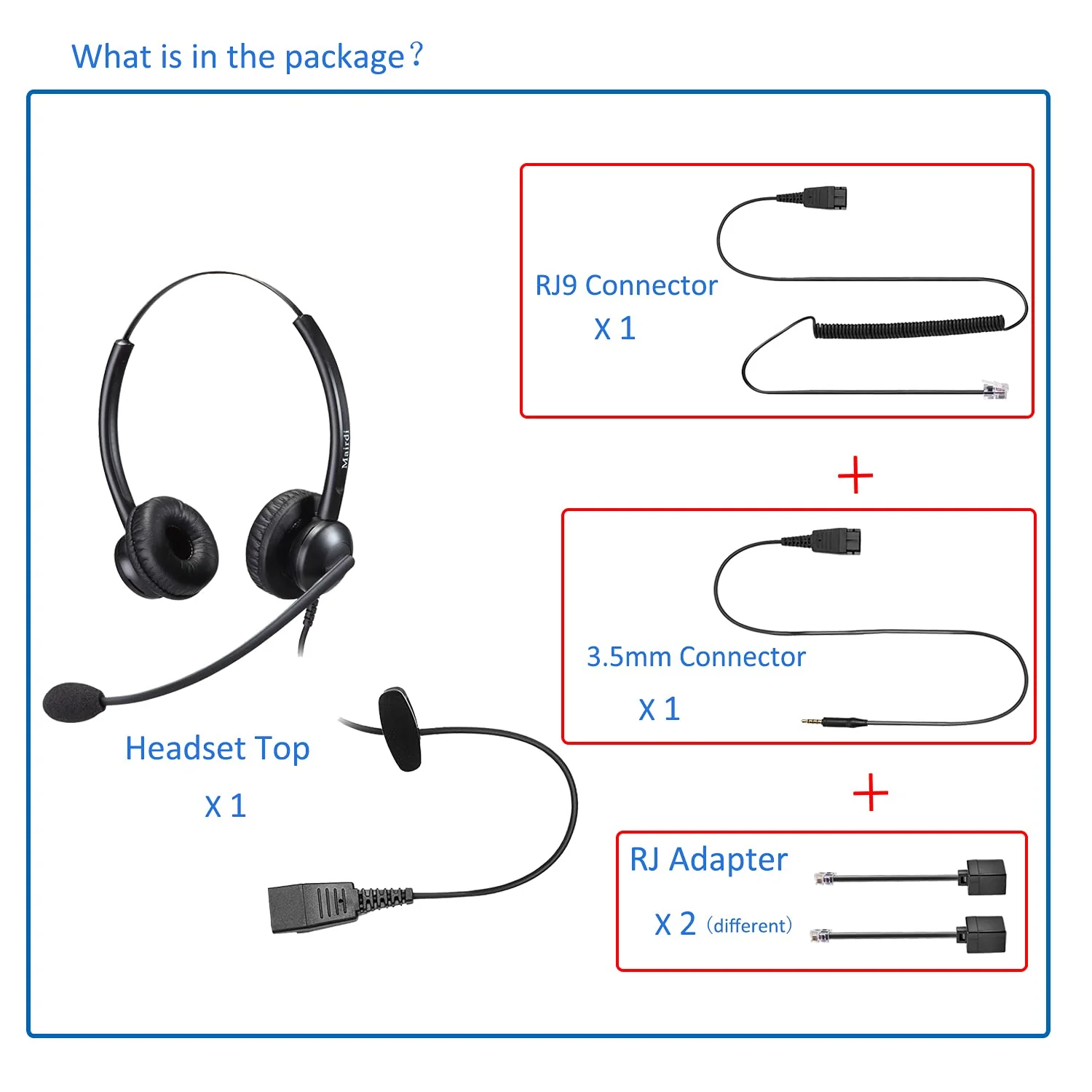 GCP Products Telephone Headset With Microphone Noise Canceling, Binaural Call Center Office Headset With Rj9 Jack &a; 3.5Mm Connector For La…