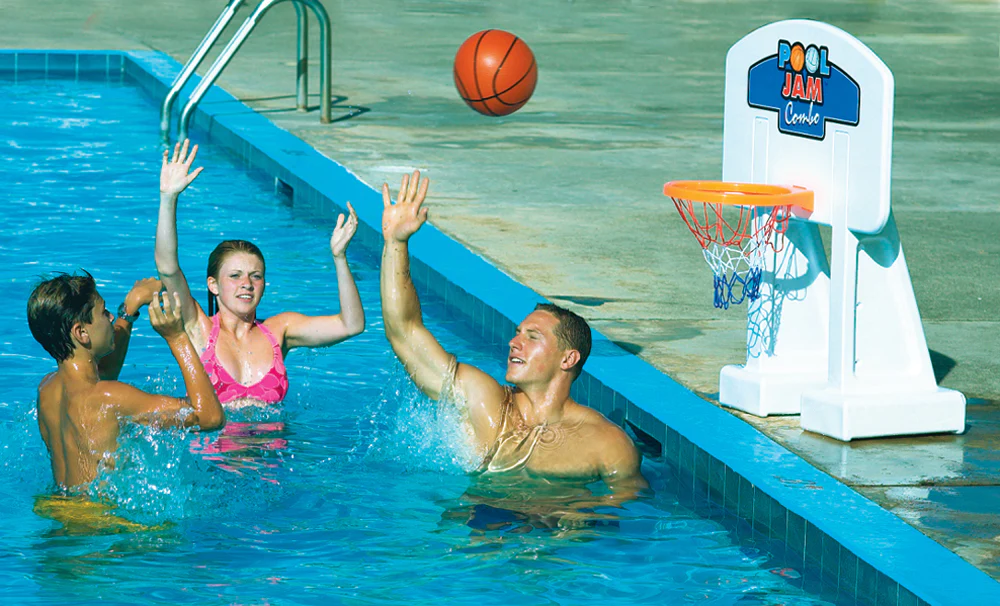 Swimline Pool Jam Volleyball/Basketball Combo In Ground Pool Toy