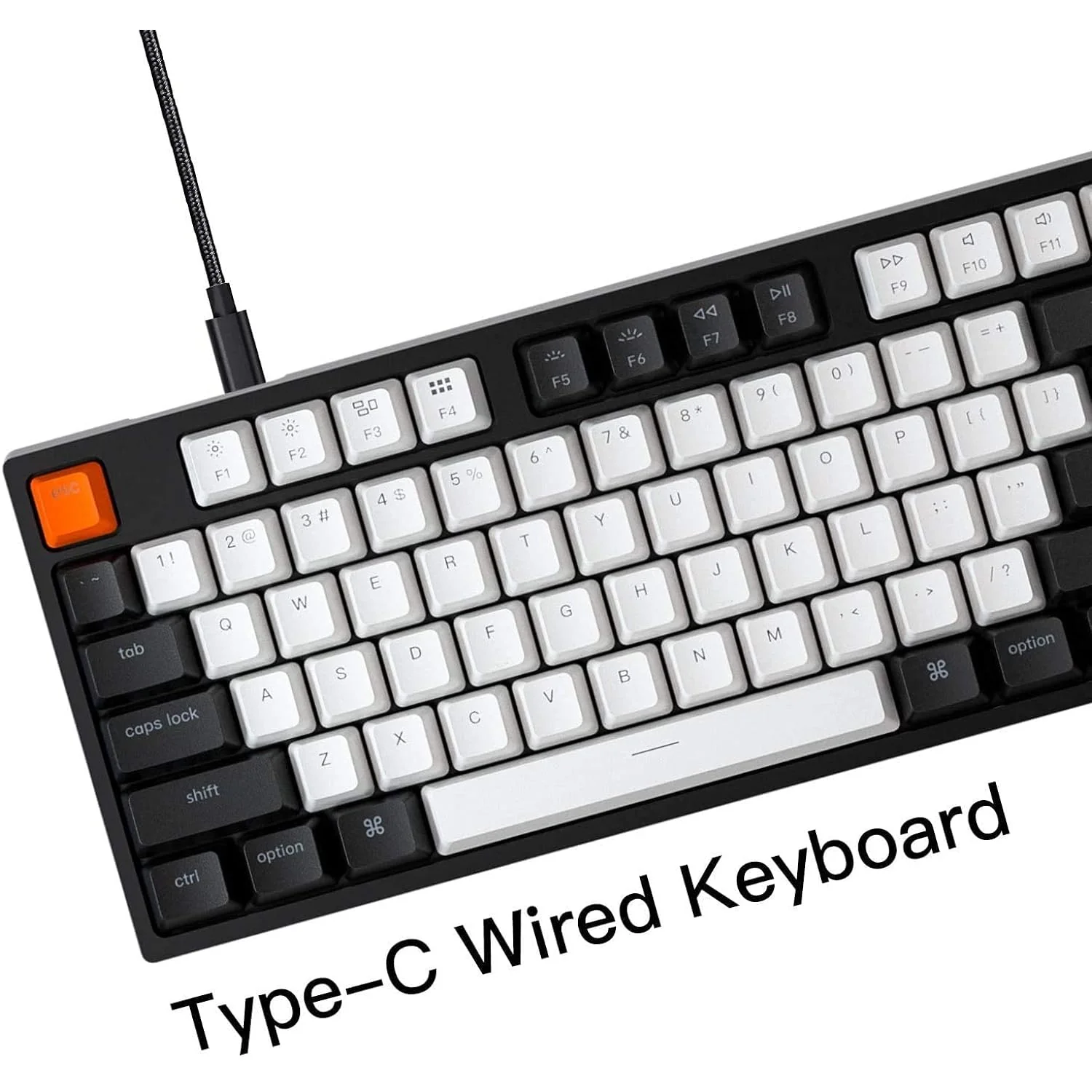 Zell Electronics Zell C1 Mac Layout Wired Mechanical Keyboard, Gateron G Pro Red Switch, Tenkeyless 87 Keys Abs Keycaps Computer Keyboard For …