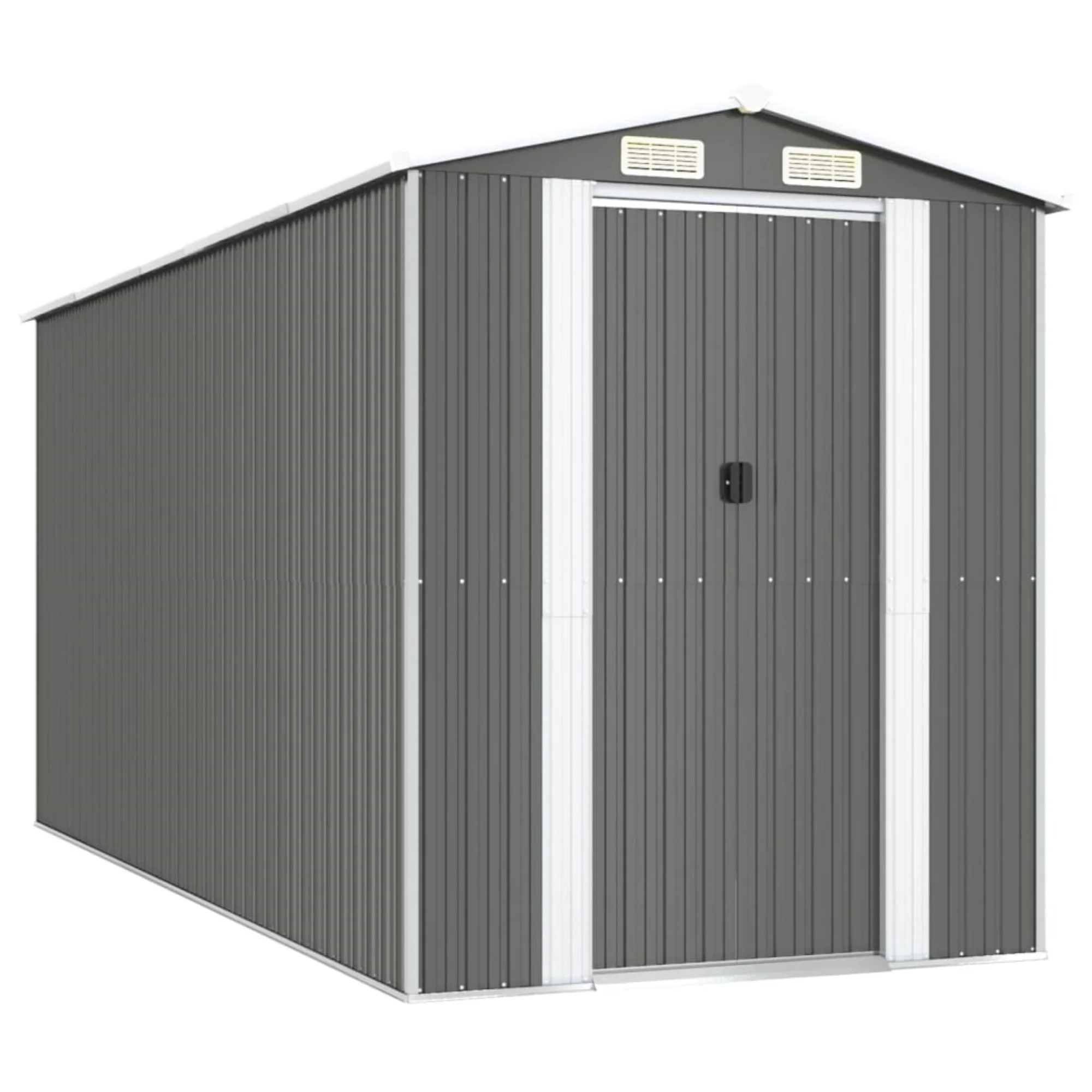 vidaXL Garden Shed Light Gray 75.6