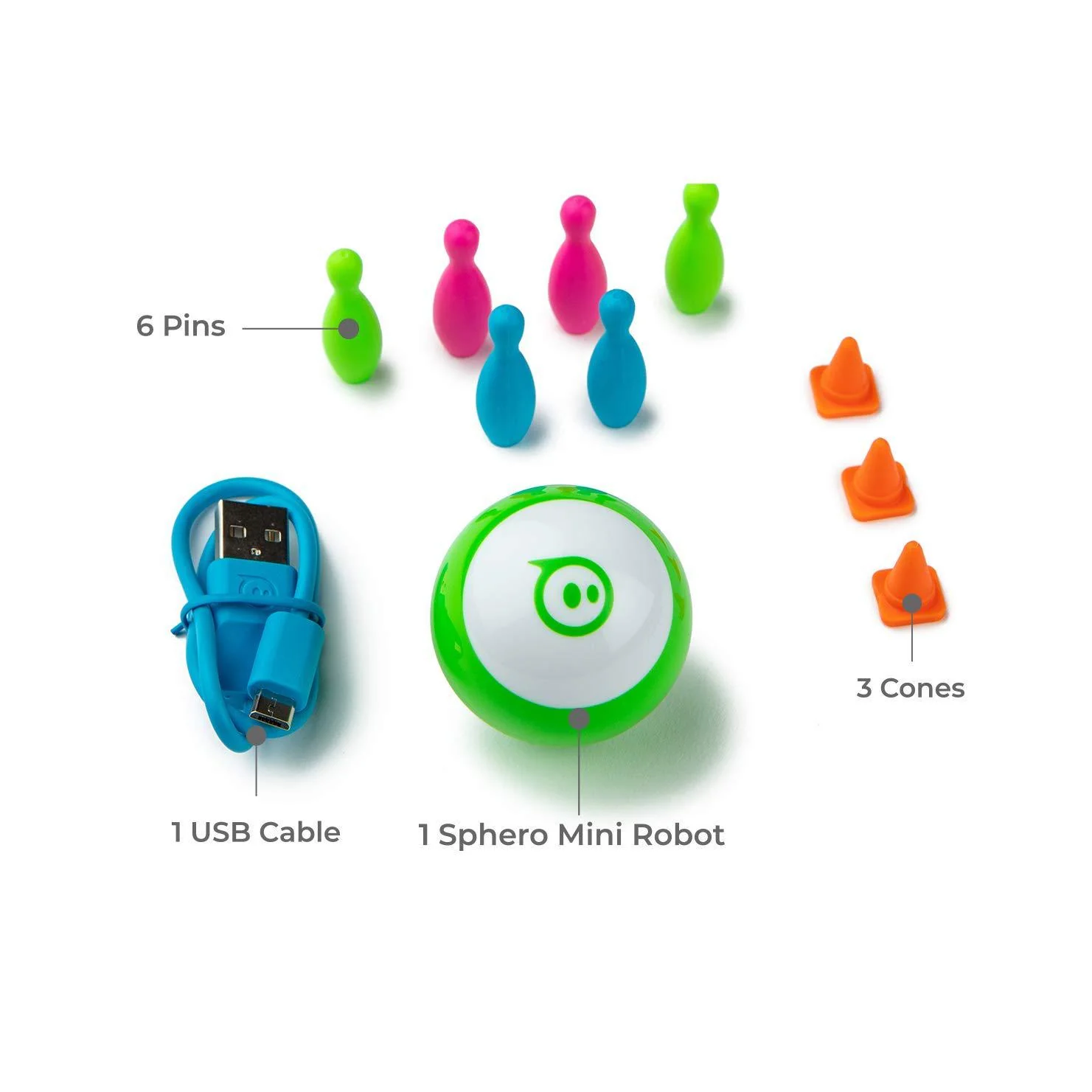 sphero mini (green) app-enabled programmable robot ball - stem educational toy for kids ages 8 &a; up - drive, game &a; code with
