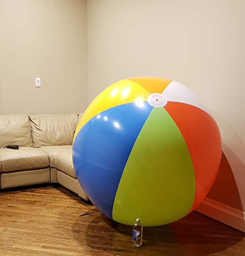 Top Race Giant Inflatable Beach Balls 5 Feet Pool Ball, Beach Summer Parties, and Gifts | 60 inch Tall Blow up Rainbow Color Beach Ball