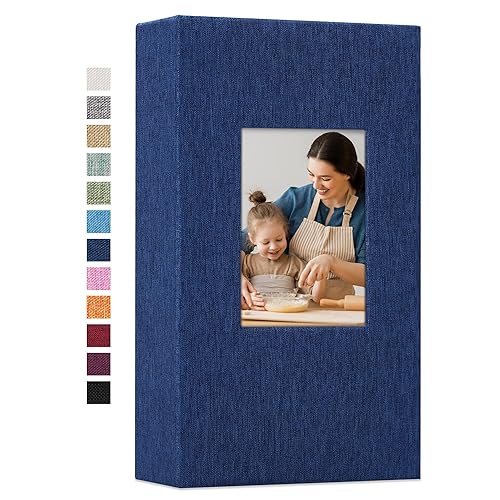 Vienrose Linen Photo Album 300 Pockets for 4x6 Photos Fabric Cover Photo Books Slip-in Picture Albums Wedding Family Anniversary
