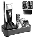SMINIKER Professional 5 in 1 Multi-functional Waterproof Man&s;s Grooming Kit Hair Clippers Beard Trimmer Kit Body Groomer Kit of