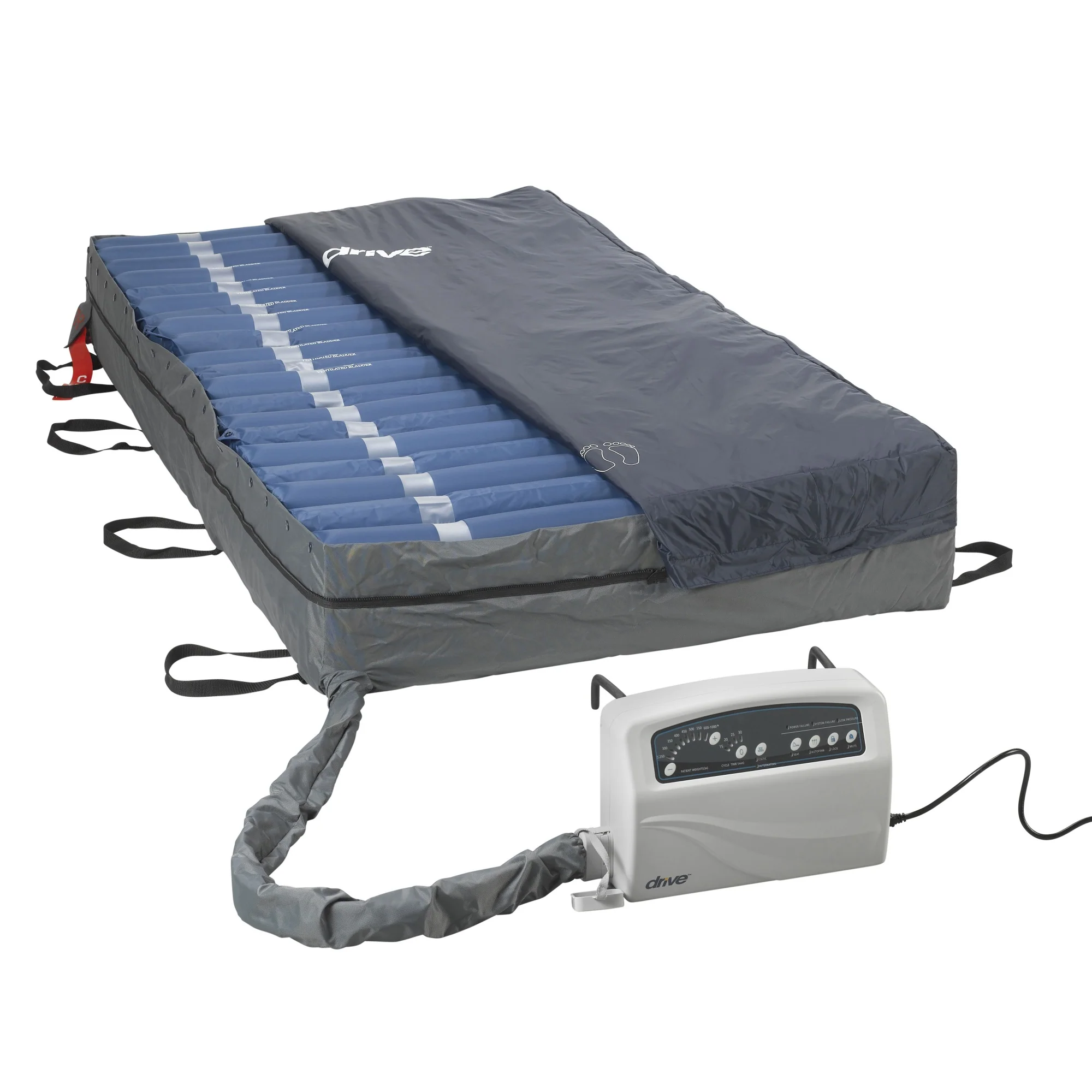 Drive DeVilbiss Healthcare Drive Medical Med Aire Bariatric Heavy Duty Low Air Loss Mattress Replacement System, 48