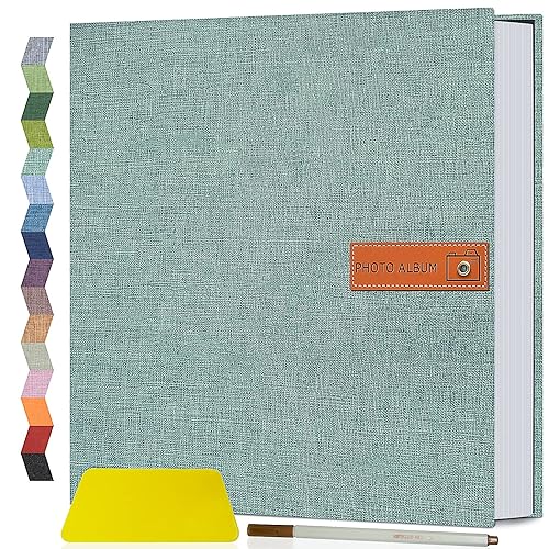 Popotop Large Photo Album Self Adhesive 4x6 5x7 8x10 Scrapbook Album DIY 40 Pages Picture Book,Gifts for Mom,Family Baby and Wed