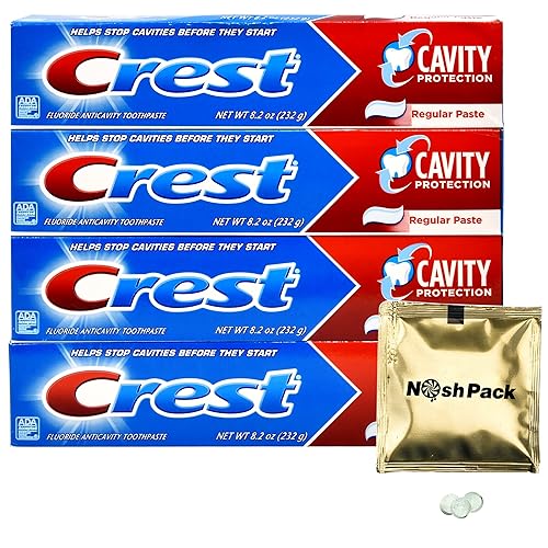 NOSH PACK Fluoride Cavity Protection Toothpaste 8.2 Ounce Regular Paste, Bulk Toothpaste, Prevents Cavities Before They Start with Nosh Pa