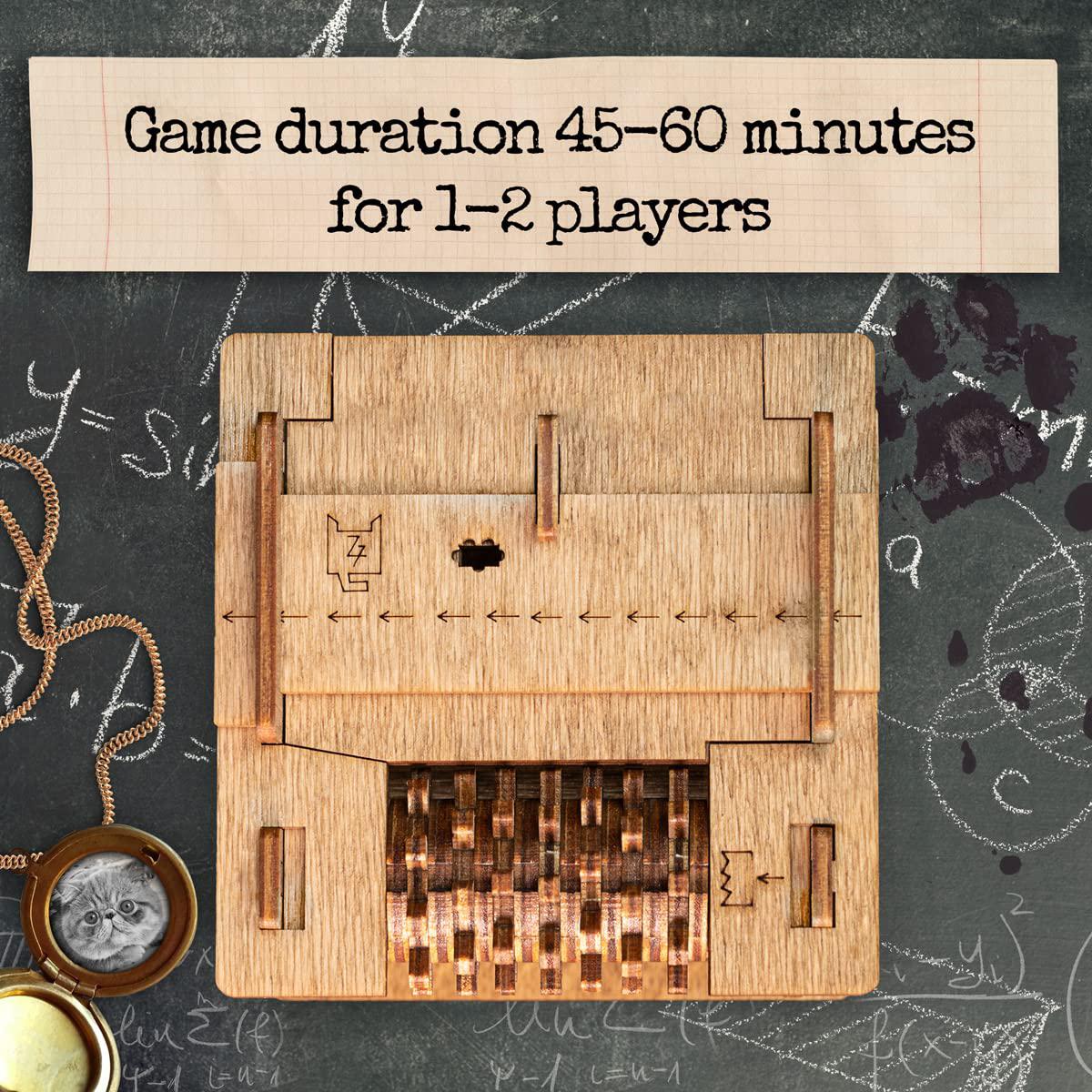 idventure cluebox - schroedingers cat - escape room game - puzzle box - 3d wooden puzzle - treasure box - gift box - 3d puzzl