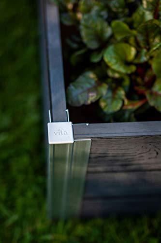 vita vt17600 urbana 4x4x11 modular slate grey garden bed
