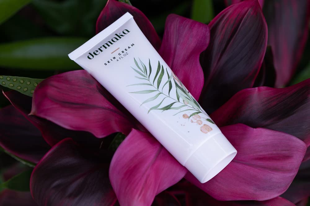 Dermaka All Natural Skin Cream 4 oz.- Moisturizing Lotion reduce redness, discoloration. Improves and repairs thin bruised skin