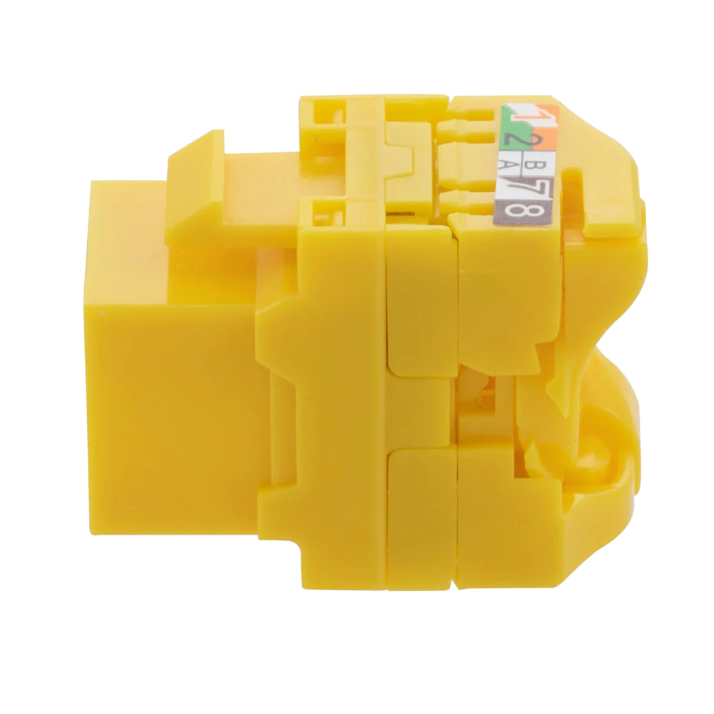 NavePoint CAT6A Unshielded Toolless Keystone Jack 25 pack, Yellow