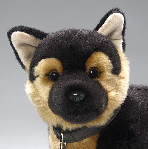 carl dick german shepherd dog with lead 9 inches, 22cm, plush toy, soft toy, stuffed animal 3322