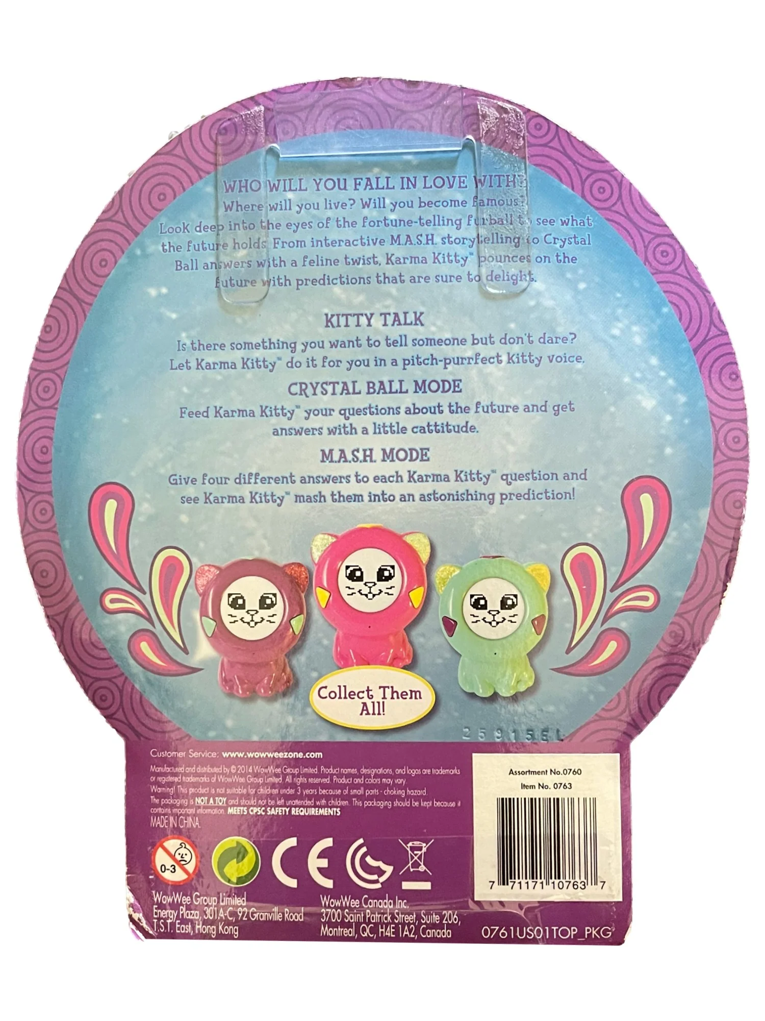 WowWee Karma Kitty Fortune Telling Furball Electronic Pet, Pink Cleo Cat