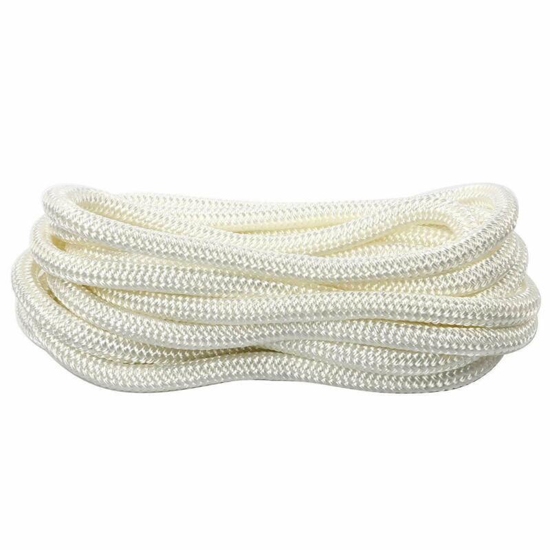 Amarine-made 2 Pack 1/2 Inch 25FT Double Braid Nylon Boat Dock Line Marine Mooring Rope White