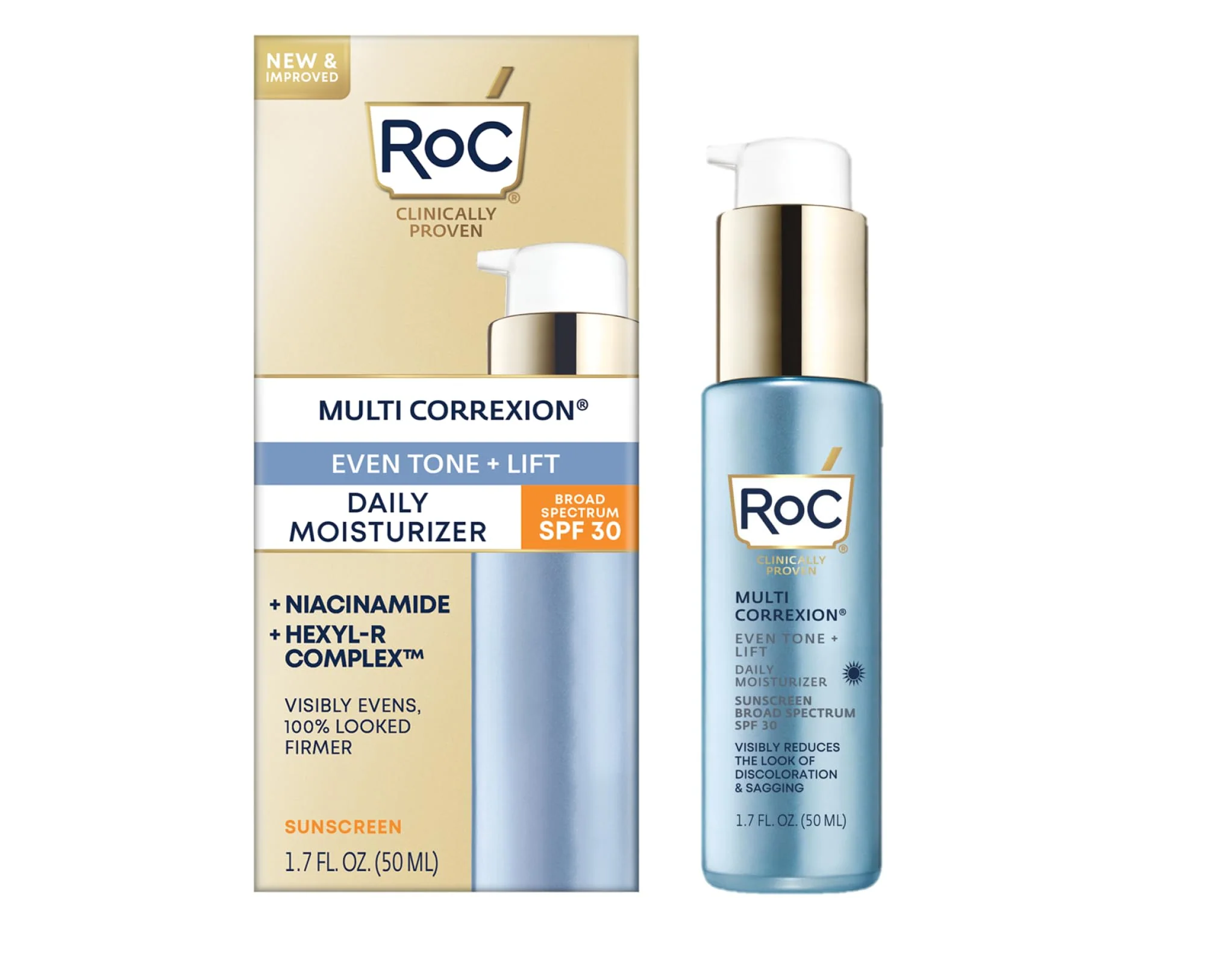 RoC Multi Correxion 5 in 1 Anti-Aging Daily Face Moisturizer with Broad Spectrum SPF 30 &a; Shea Butter, Skin Care Treatment for W