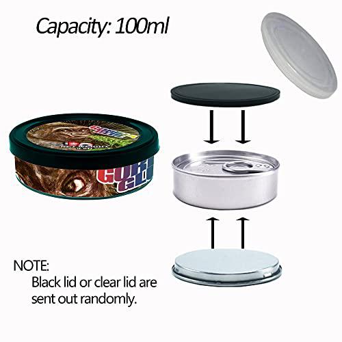 Malisseladi self-seal cali tin can, pressitin cans with ring lid and label, side stickers, tin tuna can - no tools needed - 100ml/3.5g (2