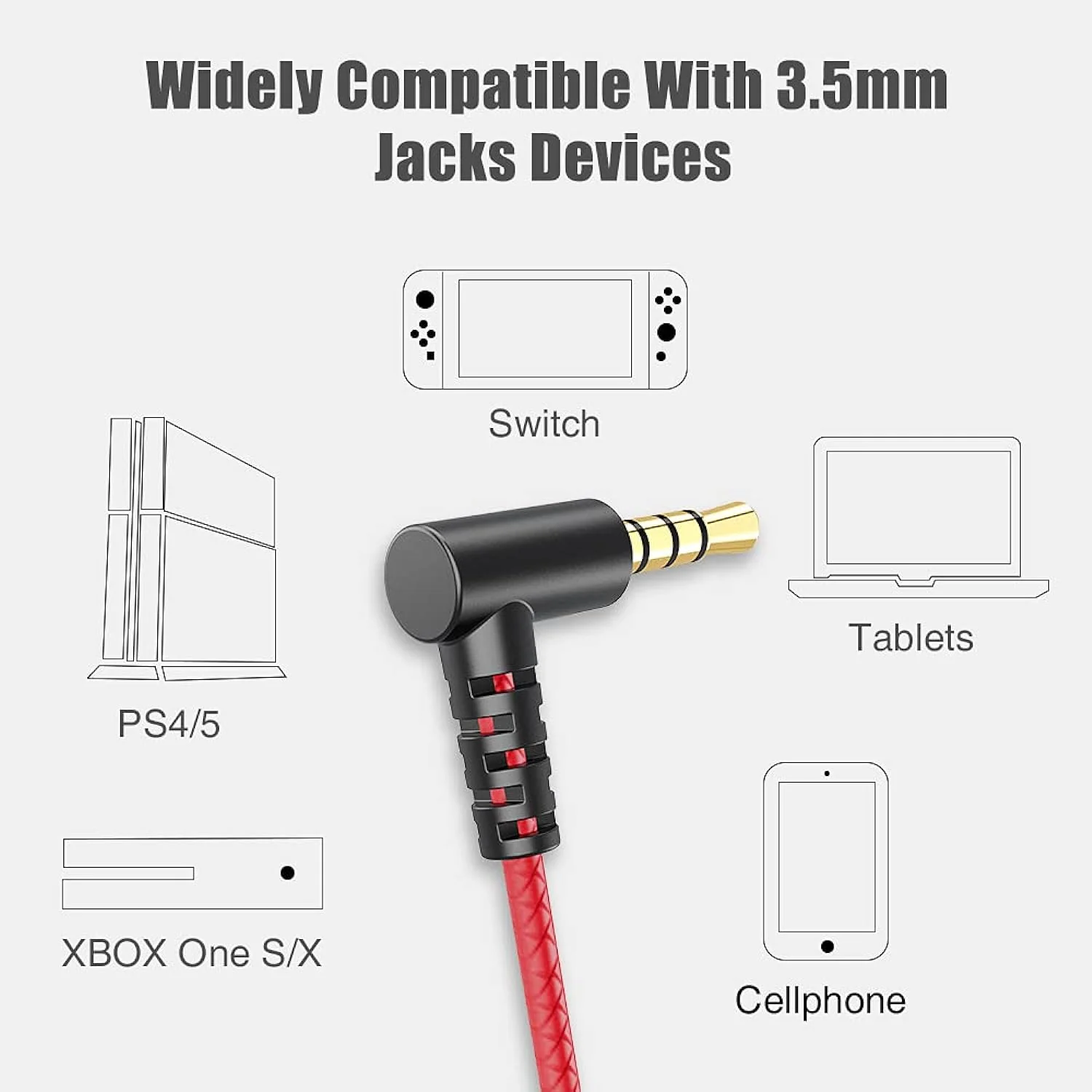GCP Products Gaming Earbuds Wired With Dual Microphone, In-Ear Gaming Headset Earphones For Ps5 Ps4, Xbox One, Nintendo Switch, Xbox Serie…