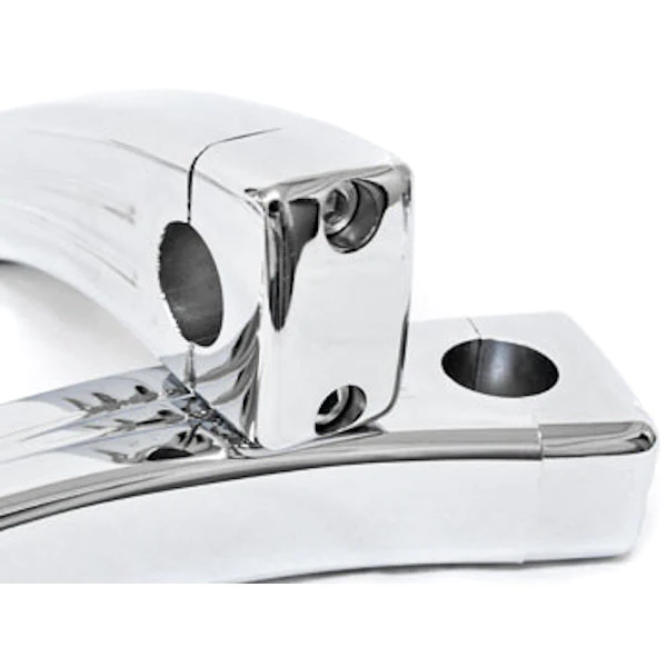 Krator Motorcycle 4.5 inch Chrome Billet Handlebar Hand Bar Risers Riser Custom Billet Chrome Compatible with Honda Yamaha Kawasaki