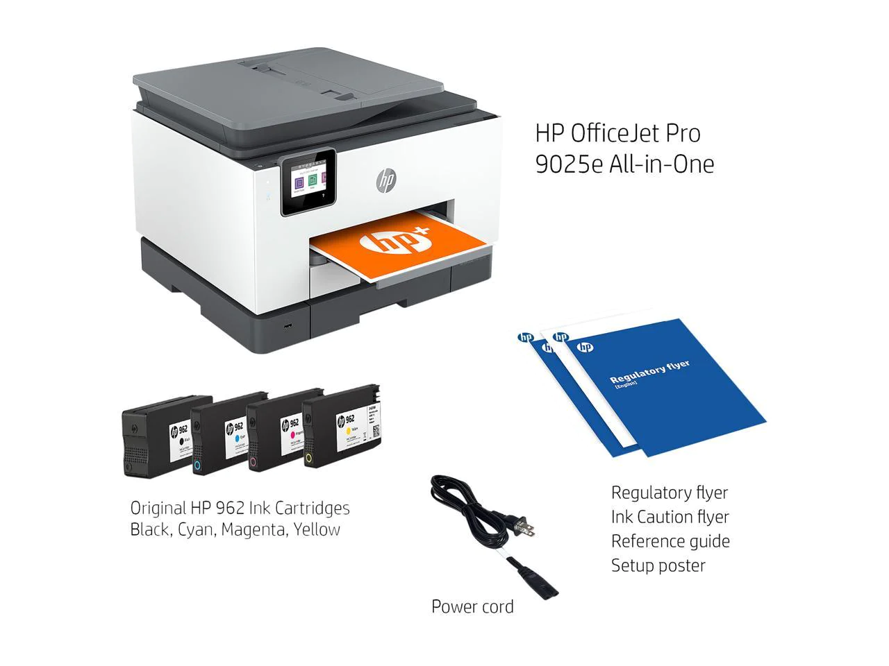 HP OfficeJet Pro 9025e All-in-One Wireless Color Printer, with bonus 6 months free Instant Ink with HP+ (1G5M0A)